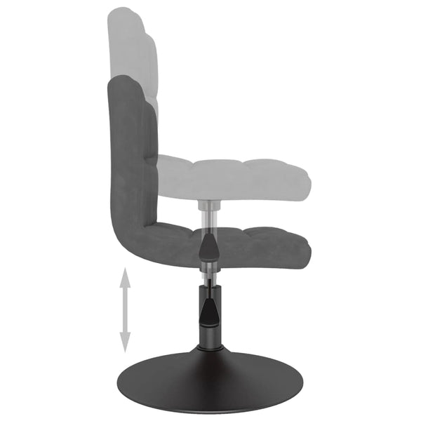 vidaXL Swivel Bar Stool Dark Grey Velvet