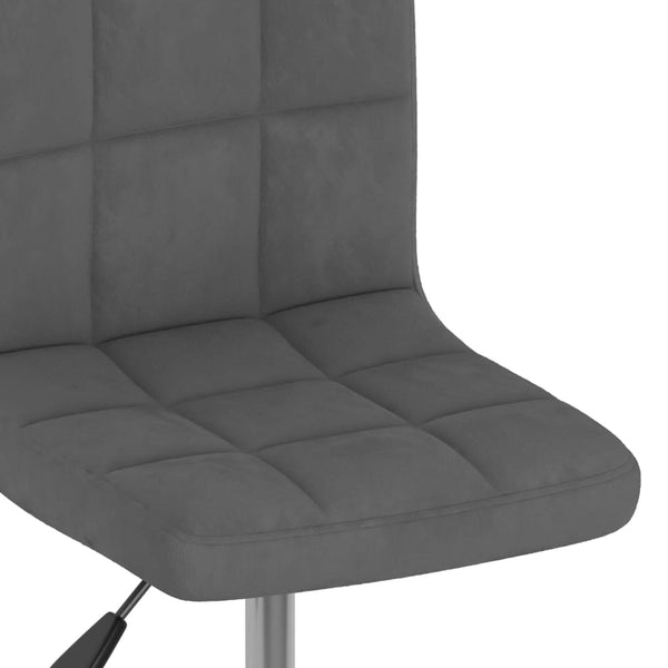 vidaXL Swivel Bar Stool Dark Grey Velvet
