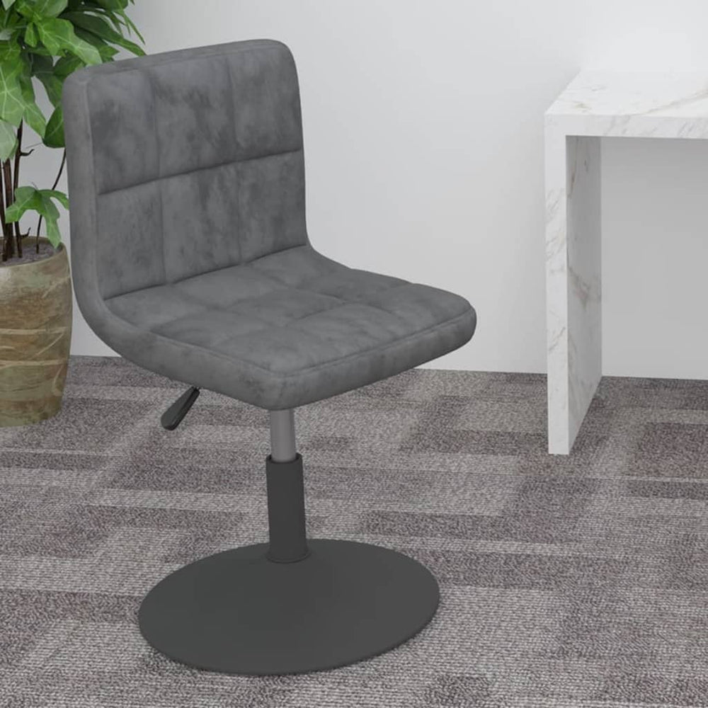 vidaXL Swivel Bar Stool Dark Grey Velvet
