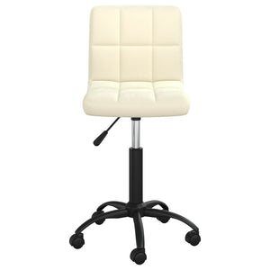 vidaXL Swivel Office Chair Cream Velvet