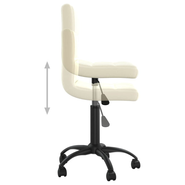 vidaXL Swivel Office Chair Cream Velvet