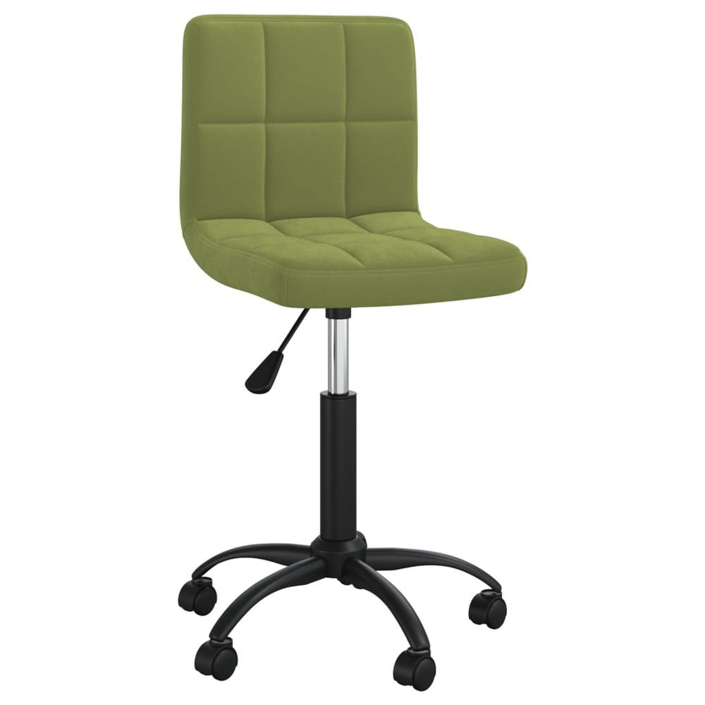 vidaXL Swivel Office Chair Light Green Velvet