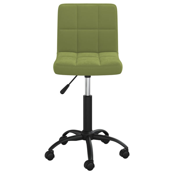vidaXL Swivel Office Chair Light Green Velvet