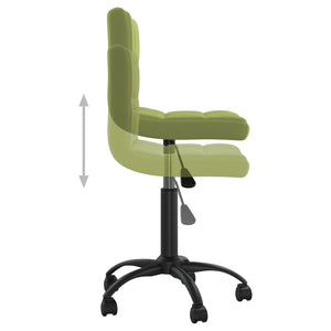 vidaXL Swivel Office Chair Light Green Velvet