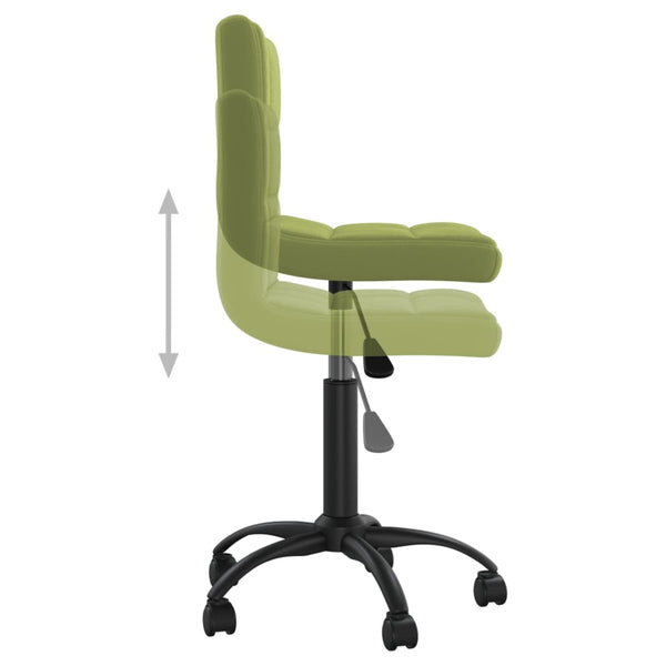 vidaXL Swivel Office Chair Light Green Velvet