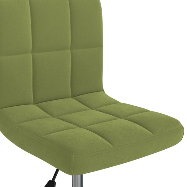 vidaXL Swivel Office Chair Light Green Velvet