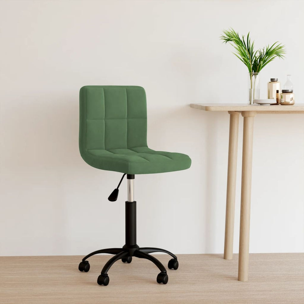 vidaXL Swivel Office Chair Dark Green Velvet