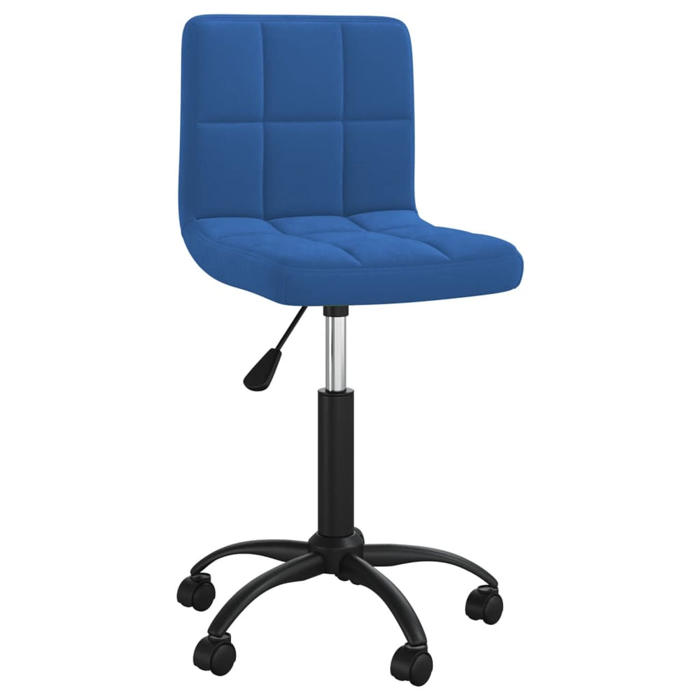 vidaXL Swivel Office Chair Blue Velvet
