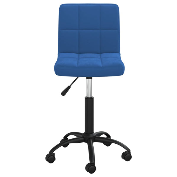 vidaXL Swivel Office Chair Blue Velvet