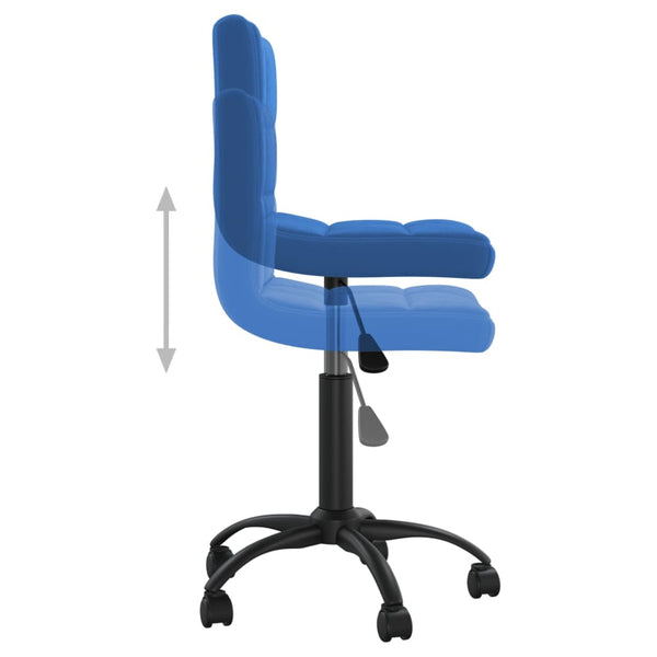 vidaXL Swivel Office Chair Blue Velvet