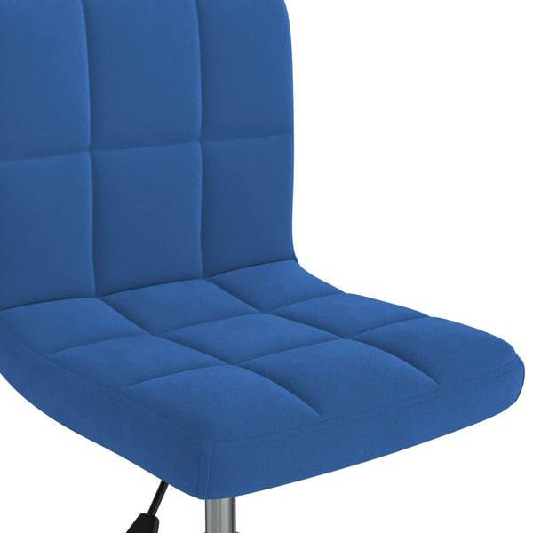 vidaXL Swivel Office Chair Blue Velvet