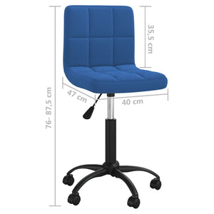 vidaXL Swivel Office Chair Blue Velvet