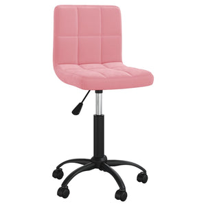 vidaXL Swivel Office Chair Pink Velvet