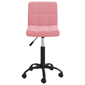 vidaXL Swivel Office Chair Pink Velvet