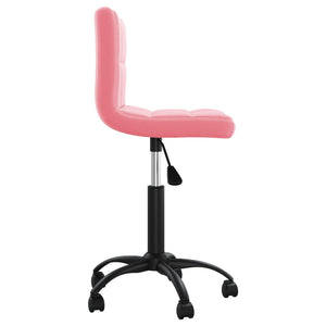 vidaXL Swivel Office Chair Pink Velvet