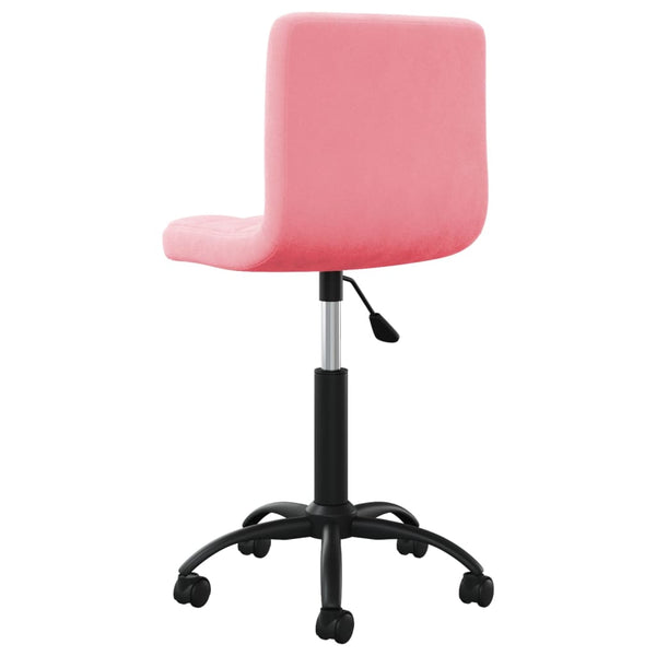 vidaXL Swivel Office Chair Pink Velvet