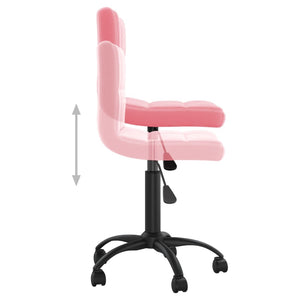 vidaXL Swivel Office Chair Pink Velvet