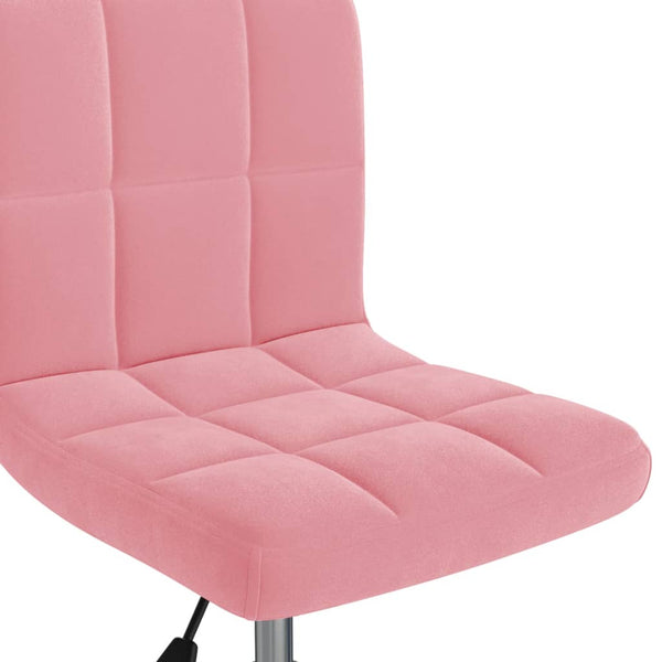 vidaXL Swivel Office Chair Pink Velvet