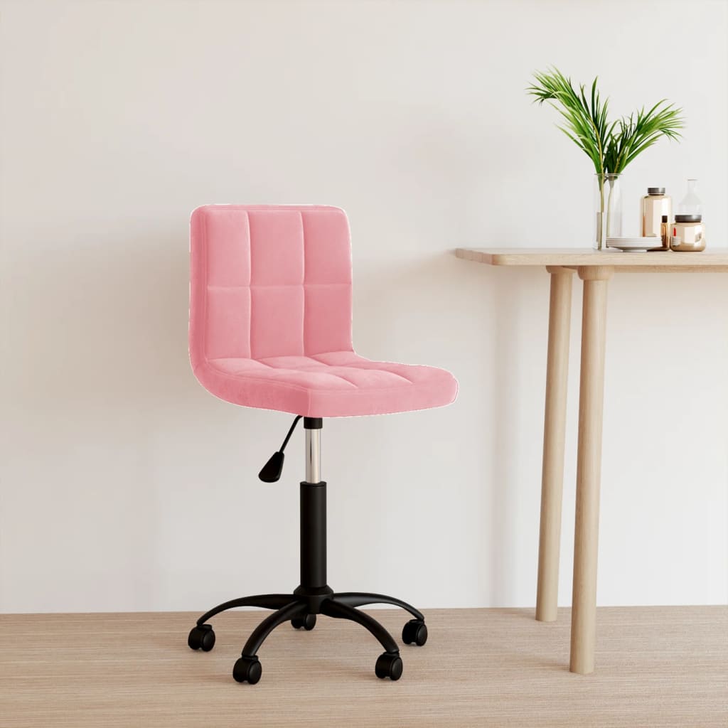 vidaXL Swivel Office Chair Pink Velvet