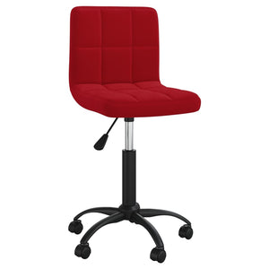 vidaXL Swivel Office Chair Wine Red Velvet