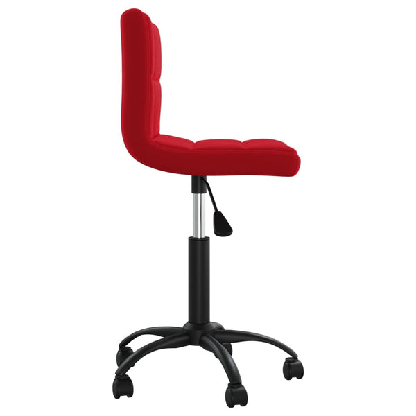 vidaXL Swivel Office Chair Wine Red Velvet