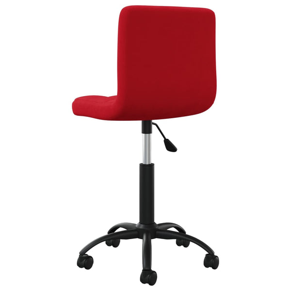 vidaXL Swivel Office Chair Wine Red Velvet