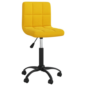 vidaXL Swivel Office Chair Mustard Yellow Velvet