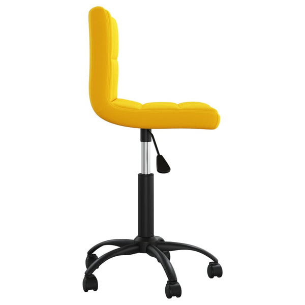vidaXL Swivel Office Chair Mustard Yellow Velvet