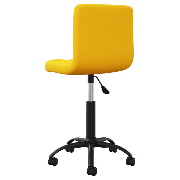 vidaXL Swivel Office Chair Mustard Yellow Velvet
