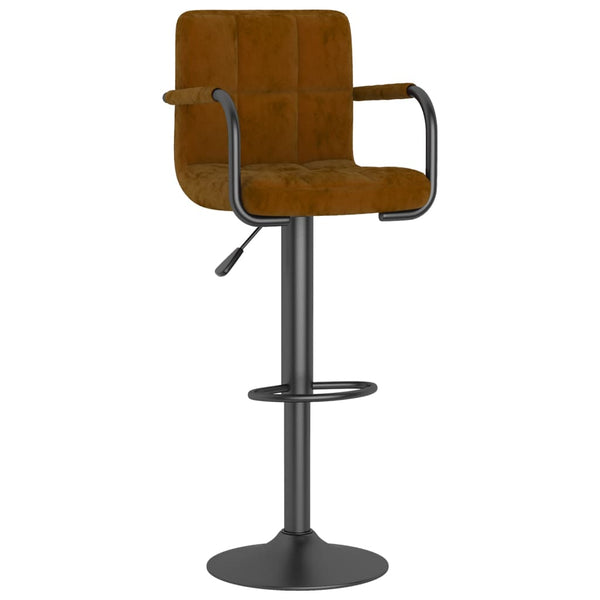 vidaXL Bar Stool Brown Velvet