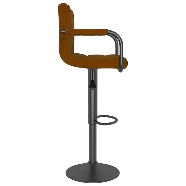 vidaXL Bar Stool Brown Velvet