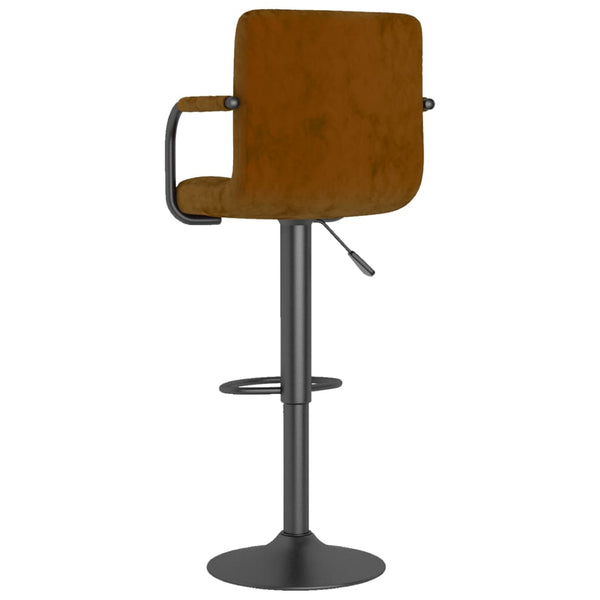 vidaXL Bar Stool Brown Velvet