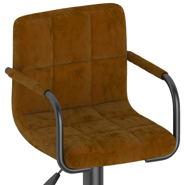 vidaXL Bar Stool Brown Velvet