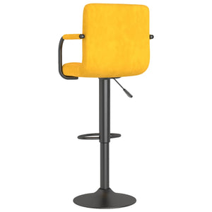 vidaXL Bar Stools Mustard Yellow Velvet