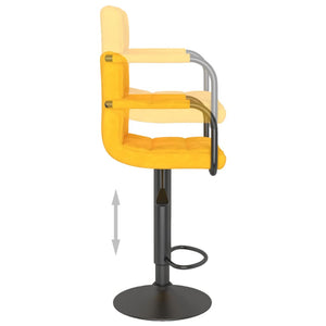 vidaXL Bar Stools Mustard Yellow Velvet