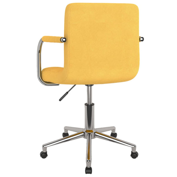 vidaXL Swivel Office Chair Mustard Yellow Fabric