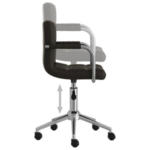 vidaXL Swivel Office Chair Black Faux Leather