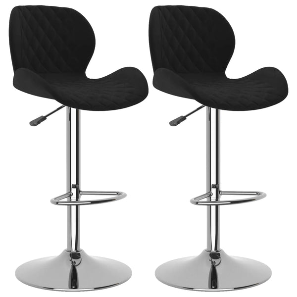vidaXL Bar Stools 2 pcs Black Velvet