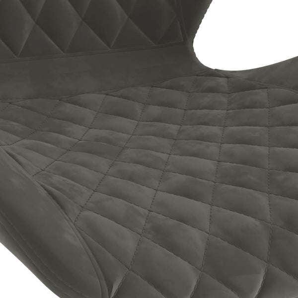 Barhocker 2er Set Dunkelgrau Samt