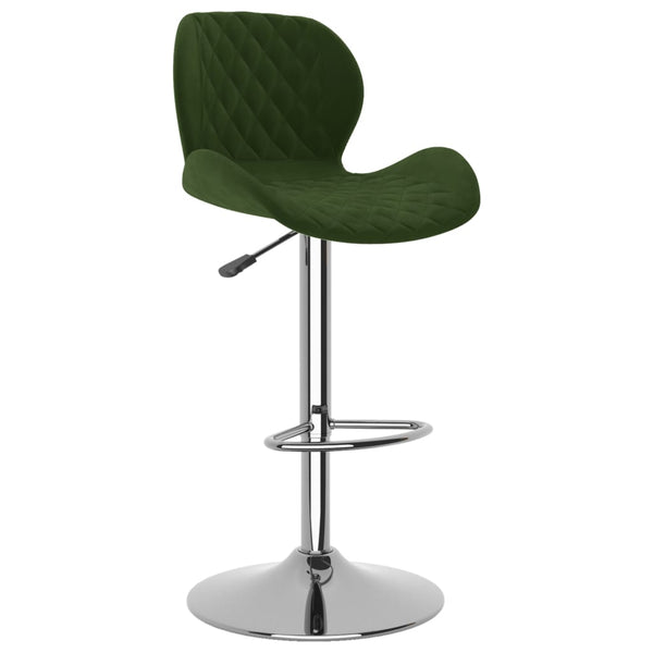 vidaXL Bar Stools 2 pcs. Dark Green Velvet
