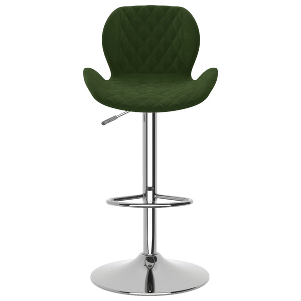 vidaXL Bar Stools 2 pcs. Dark Green Velvet