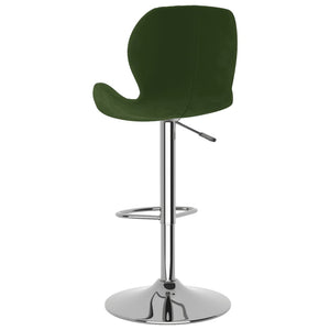 vidaXL Bar Stools 2 pcs. Dark Green Velvet
