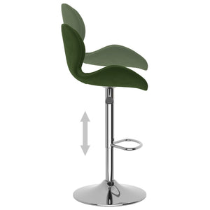 vidaXL Bar Stools 2 pcs. Dark Green Velvet