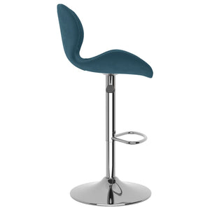 Blaue Samt Barhocker, 2er-Set