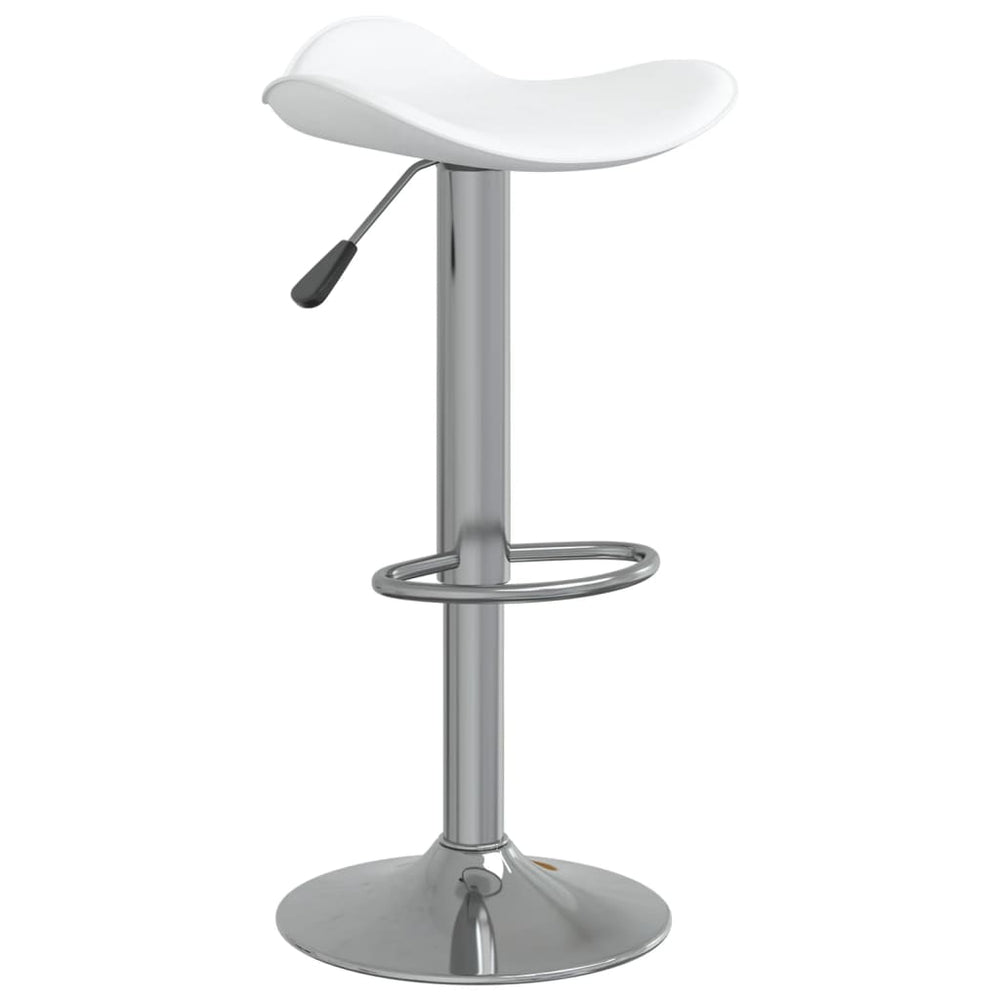 vidaXL Bar Stool White Chromed Steel and Faux Leather