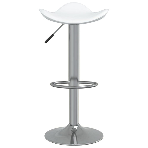 vidaXL Bar Stool White Chromed Steel and Faux Leather