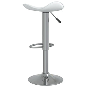 vidaXL Bar Stool White Chromed Steel and Faux Leather