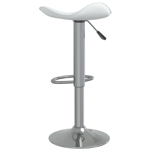 vidaXL Bar Stool White Chromed Steel and Faux Leather