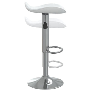 vidaXL Bar Stool White Chromed Steel and Faux Leather
