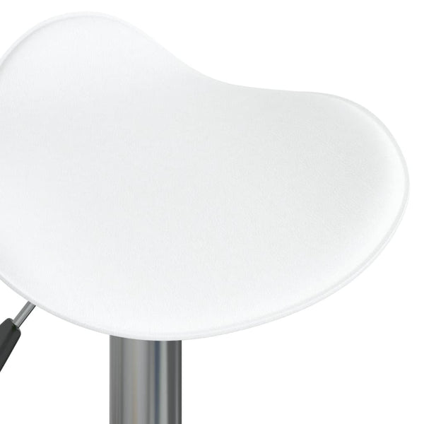 vidaXL Bar Stool White Chromed Steel and Faux Leather